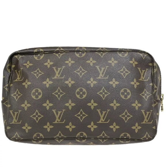 LOUIS VUITTON Trousse Toilette 28 Clutch Hand Bag Monogram Brown - Picture 1 of 7